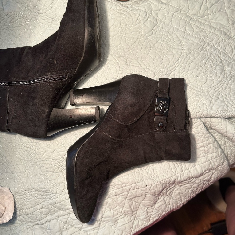 Anne Klein Akasher Suede Bootie with Medallion